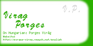 virag porges business card